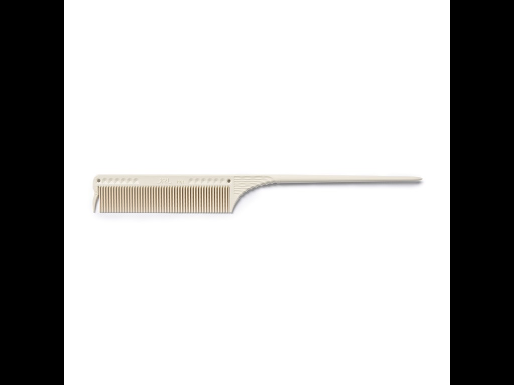 JRL Fine teeth tail comb 8,5" White