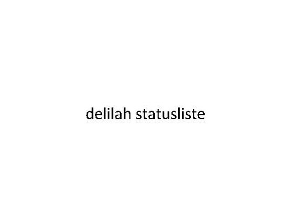 Statusliste DELILAH